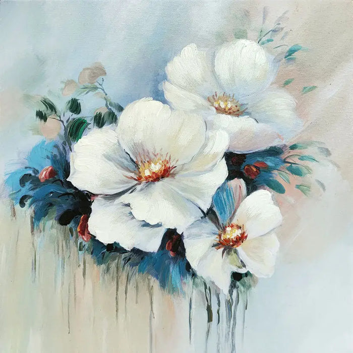 OIL PAINTING 35X35 CM. WHITE TENDERNESS - Картини<<<Декорации<<<Мебели и интериор<<<Praktiker