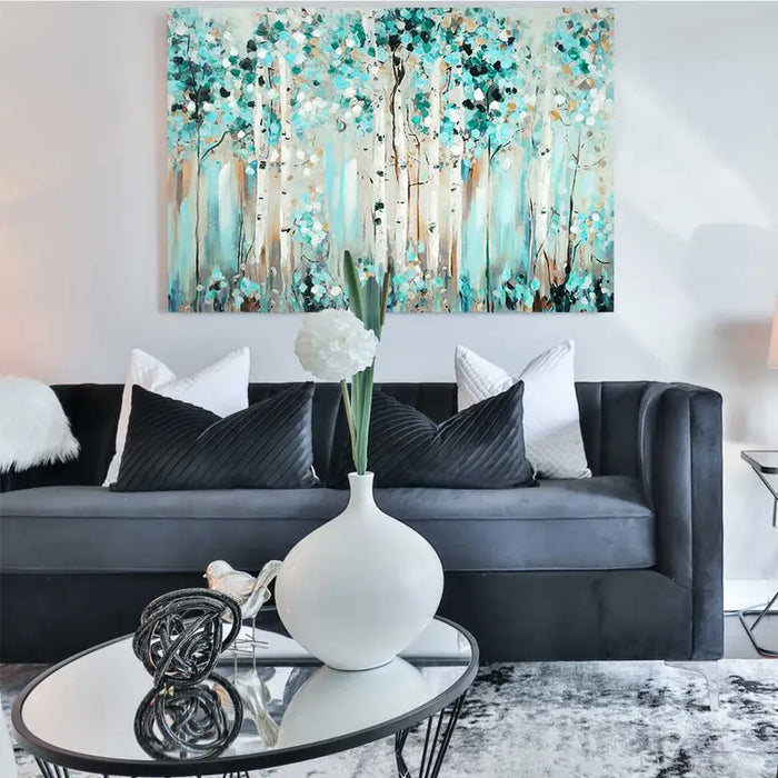 OIL PAINTING 50X70 CM BLUE FOREST - Картини<<<Декорации<<<Мебели и интериор<<<Praktiker