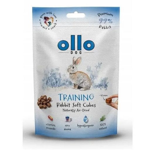 OLLO Air Dried Training Rabbit Cubes - dog treat - 80g - DelicaciesDLP-PRZ<<<For the dogDLP<<<ActionPL