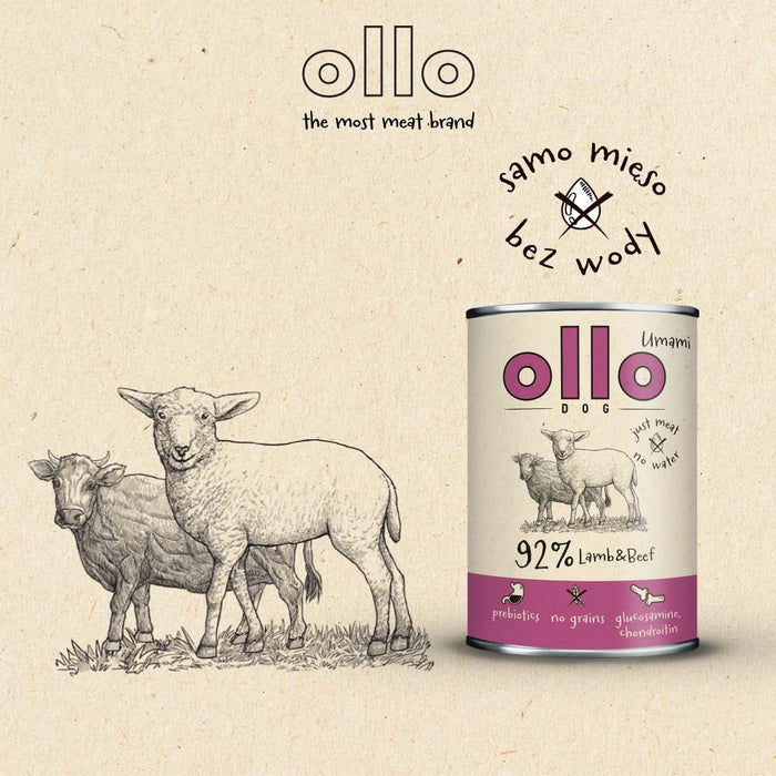 OLLO Umami Lamb and beef - wet dog food - 850g