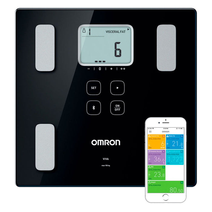 Omron VIVA Square Black Electronic personal scale