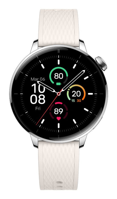 OnePlus Watch 3 43mm 3.35 cm (1.32") AMOLED Digital 466 x 466 pixels Touchscreen Silver, Titanium Wi-Fi GPS (satellite)