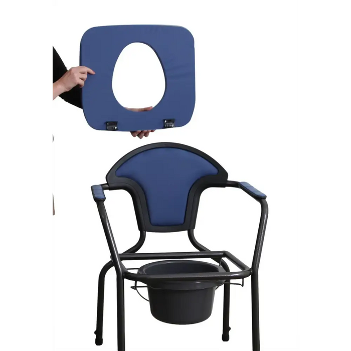 OPEN sanitary chair with height adjustment Navy blue - Toilet and shower trolleysLIT-WTP<<<Bathroom