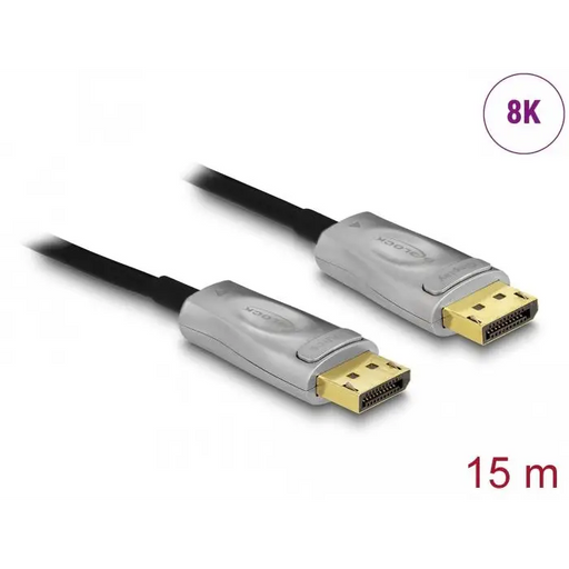 Optical cable Delock Active DisplayPort 1.4 8K 15 m - PC кабели<<<Кабели<<<ValiAPI