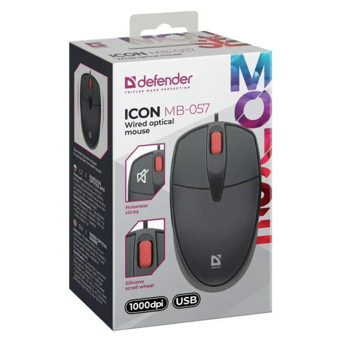 Optical mouse Defender DEFENDER ICON MB-057 Black - Гейминг Мишка и Подложка за Мишка<<<Компютър Игри<<<Компютри|