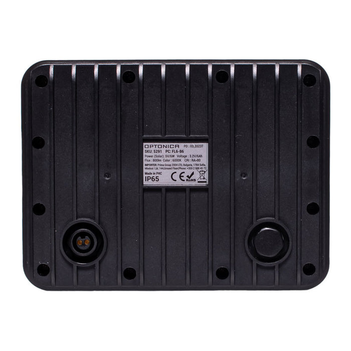 LED SOLAR FLOODLIGHT 6W 6000K 800LM IP65 OPTONICA