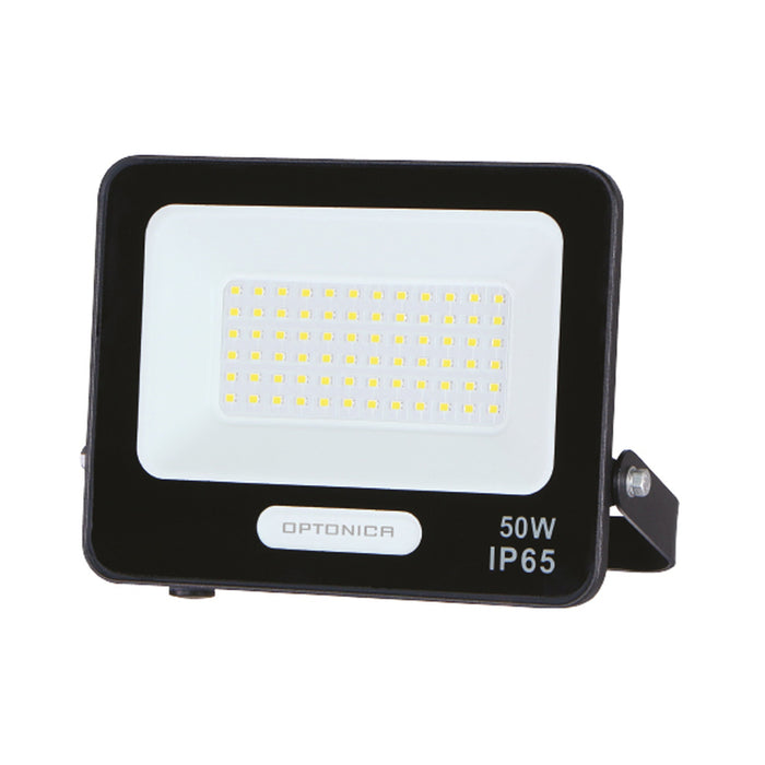 LED SPOTLIGHT 50W 4000K IP65 BLACK WITH CABLE 15CM OPTONICA