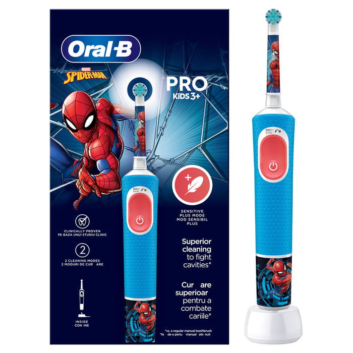 Oral-B Electric Toothbrush Vitality Pro Kids Spider-Man Edition, Blue EU