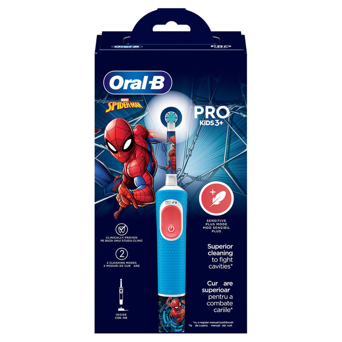 Oral-B Electric Toothbrush Vitality Pro Kids Spider-Man Edition, Blue EU