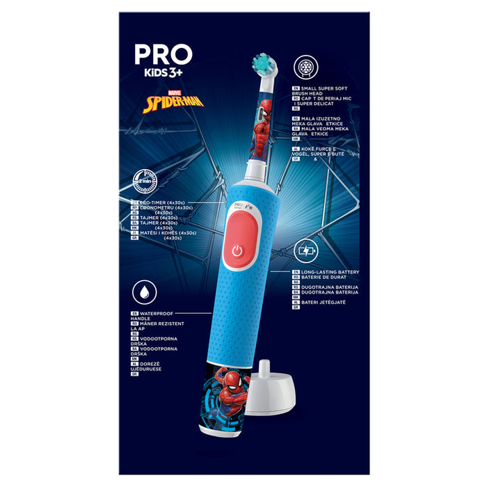 Oral-B Electric Toothbrush Vitality Pro Kids Spider-Man Edition, Blue EU