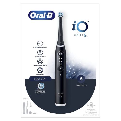 Oral-B Electric Toothbrush iO Series 6s Rotating/Oscillating, Black Lava EU