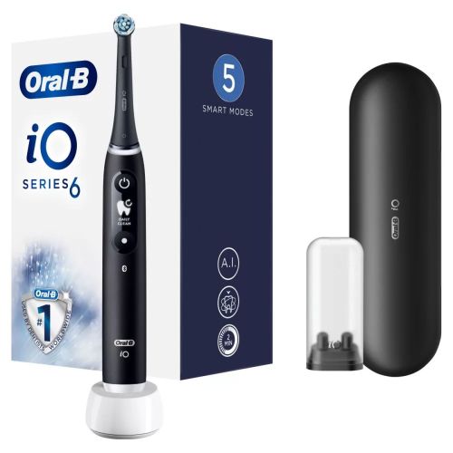 Oral-B Electric Toothbrush iO Series 6 with Travel Case Black Onyx EU