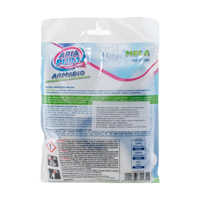 MOISTURE ABSORBING CRYSTALS 210 GR APPLE FLAVOR ORDINETT
