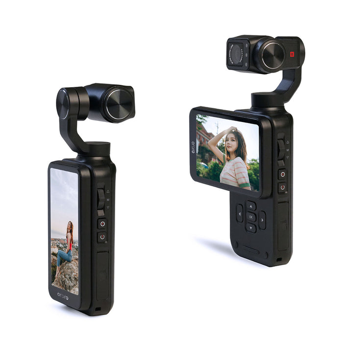 Ordro Pocket M5 3-Axis Gimbal Camera, 5K, for Vlogging and YouTube – Black