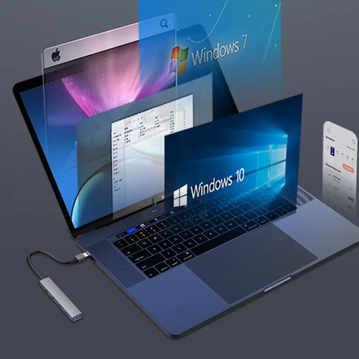 Orico AH-A13 USB-A Hub Docking Station 1x USB-A 3.0 + 3x USB-A 2.0 - Gray - USB hubs<<<HurtelXML