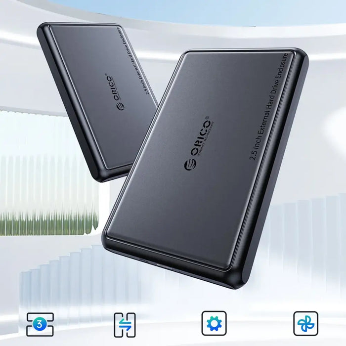 Orico DDL25-C3 2.5’’ HDD/SSD USB-C 5Gb/s Disk Drive - Black - Disk adapters<<<HurtelXML