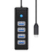 Orico HUB USB-C to 4x USB 3.0 5Gbps 0,15m Black - Hubs<<<IT Accessories<<<InnproXML