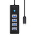 Orico HUB USB-C to 4x USB 3.0 5Gbps 0,15m Black - Hubs<<<IT Accessories<<<InnproXML