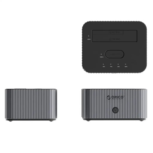 Orico IT28E-C 2-Disk Docking Station with M.2 NVME 2.5’’/3.5 HDD/2.5’’ SSD Clone Function - Gray - Disk