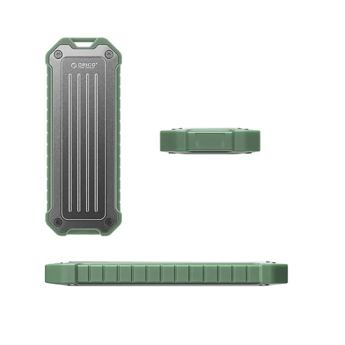 Orico OTPX-G2 M.2 NVMe/SATA SSD USB-C 3.2 tactical reinforced drive bay - gray-green - Disk adapters<<<HurtelXML