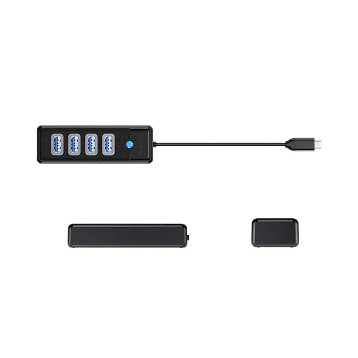 Orico PW4U-C3 USB-C / 4x USB-A 3.0 Hub - Black - USB hubs<<<HurtelXML