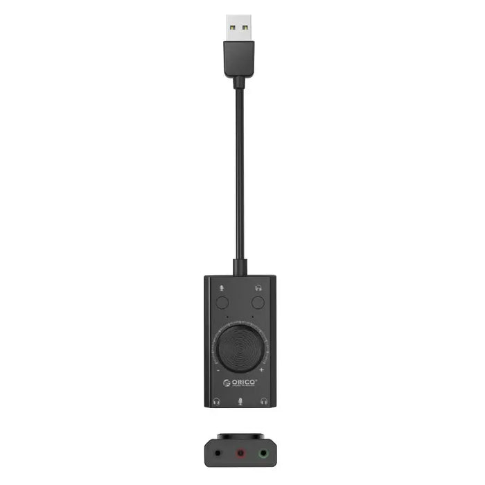 Orico SC2 External Multifunction Sound Card with USB-A - Black - Audio adapters<<<HurtelXML