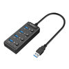 Orico USB 3.0. Hub with switches 4x USB (black) - Hubs<<<IT Accessories<<<InnproXML