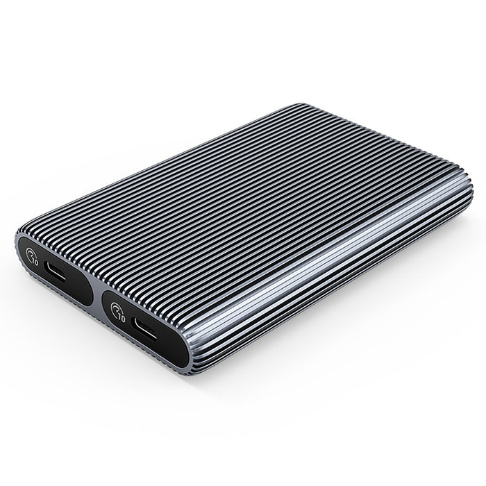 Orico AM2C3-2N Dual Disk Caddy for Two M.2 NVME USB-C 3.2 10Gb/s Drives - Gray