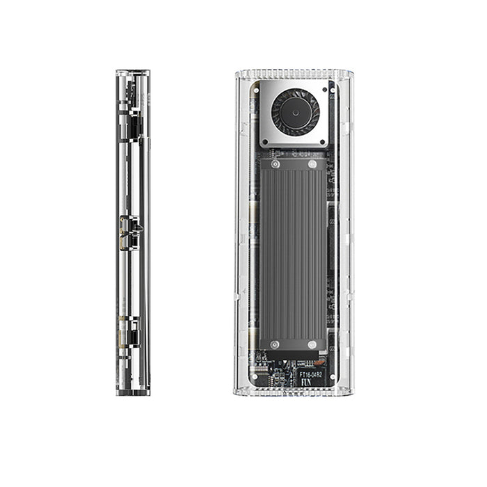 Orico TCM2-G20 M.2 NVME USB-C 3.2 20Gb/s Disk Drive - Silver/Transparent