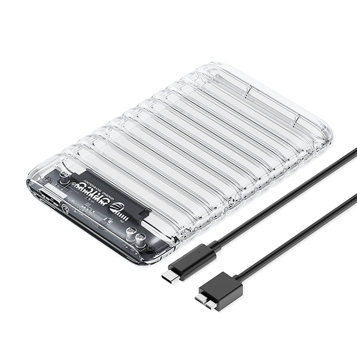 Orico 2139U3-V1 2.5" HDD/SSD USB Micro-B 5Gb/s Disk Drive - Transparent