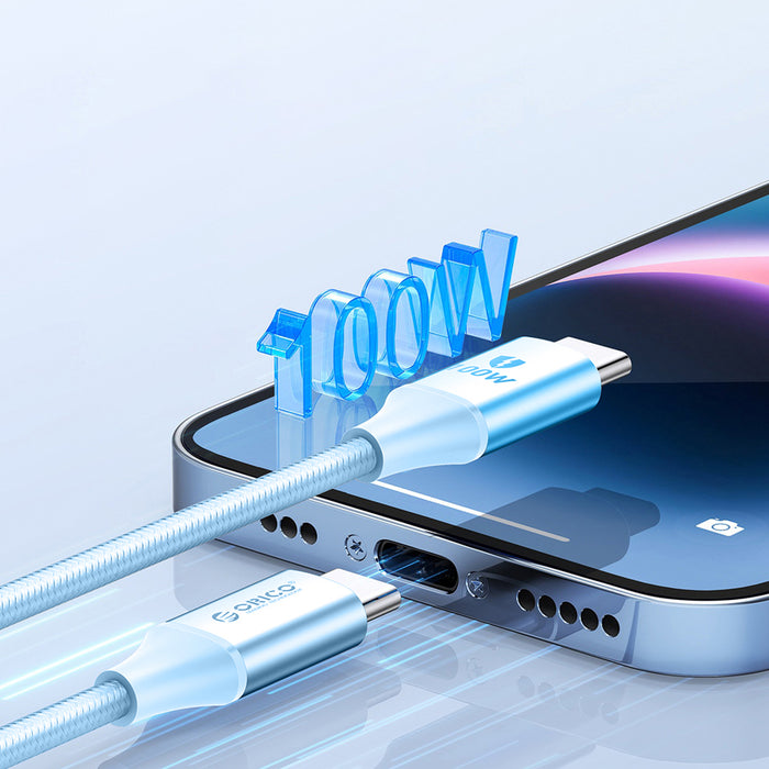Orico CDX 100W 5A Power Delivery USB-C - USB-C cable 1m - blue