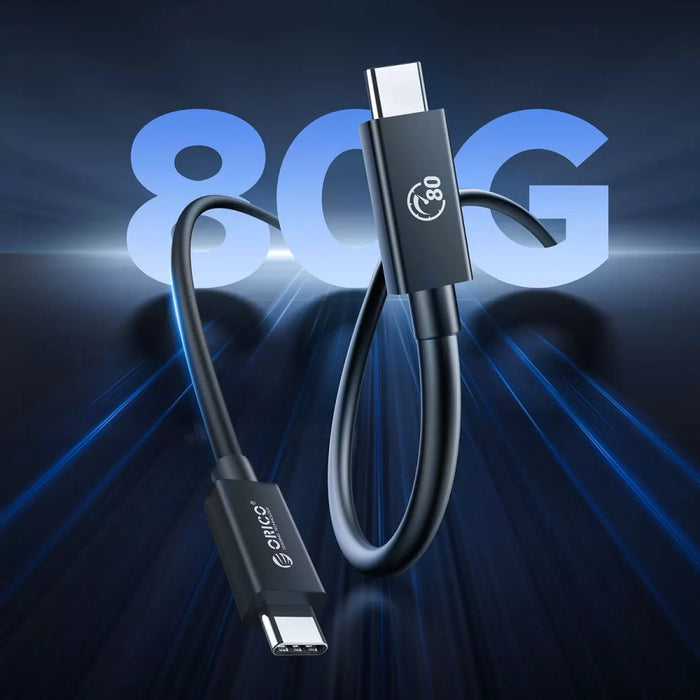 Orico USB4 Cable Compatible with Thunderbolt 5 80Gbps 240W USB-C to USB-C 1.5m - Black