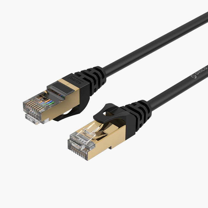 Orico PUG-C7 CAT7 10Gbps RJ45 Ethernet Network Cable Internet LAN Round 10m - Black