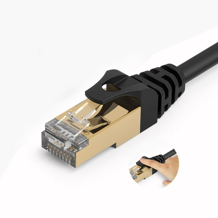 Orico PUG-C7 CAT7 10Gbps RJ45 Ethernet Network Cable Internet LAN Round 10m - Black