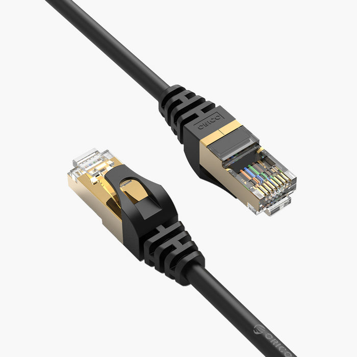 Orico PUG-C7 CAT7 10Gbps RJ45 Ethernet Network Cable Internet LAN Round 30m - Black