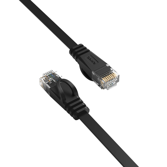 Orico PUG-C7B CAT7 10Gbps RJ45 Ethernet Network Cable Internet LAN Flat 3m - Black