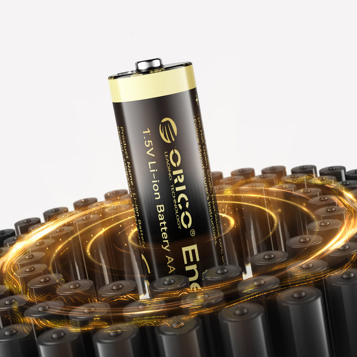Orico Ener-G EG5C Lithium Battery 1.5V 2100mWh AA USB-C Rechargeable Battery with Charging Cable 4 pcs.