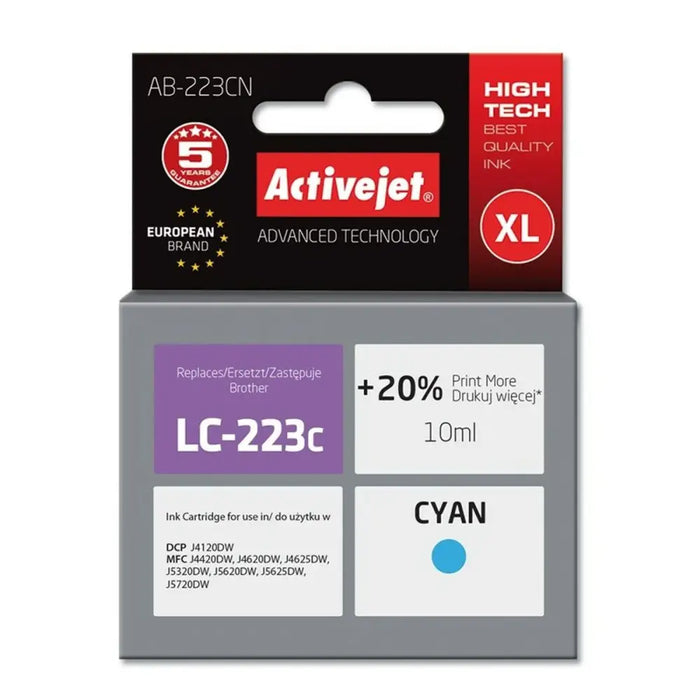 Original Ink Cartridge Activejet AB-223CN Cyan - Оригинални Касети с Мастило<<<Електроника Периферни и резервни