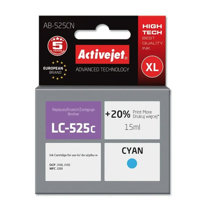 Original Ink Cartridge Activejet AB-525CN Cyan - Оригинални Касети с Мастило<<<Електроника Периферни и резервни