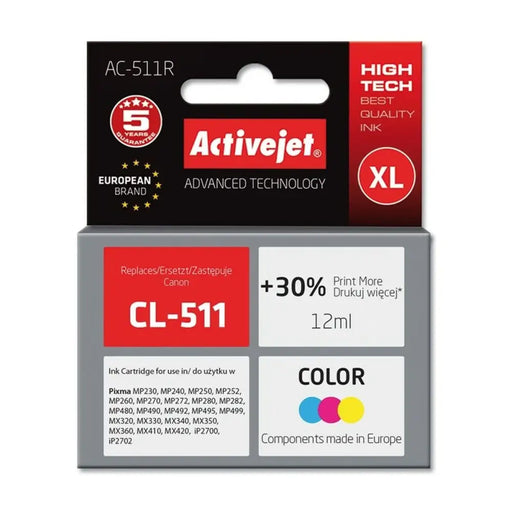 Original Ink Cartridge Activejet AC-511R Cyan/Magenta/Yellow - Оригинални Касети с Мастило<<<Електроника Периферни и