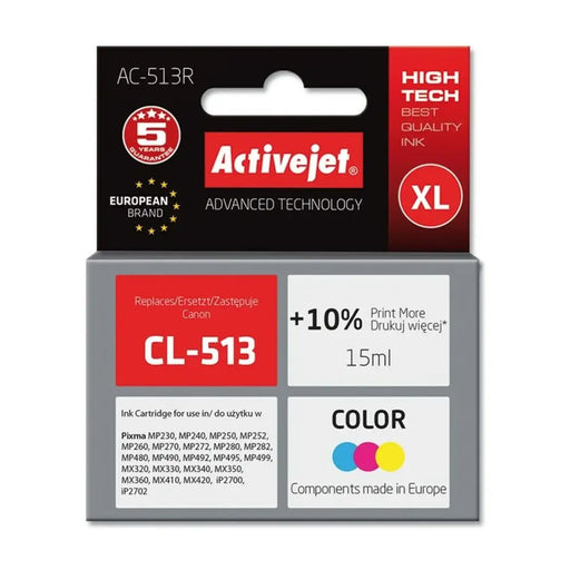 Original Ink Cartridge Activejet AC-513R Cyan/Magenta/Yellow - Оригинални Касети с Мастило<<<Електроника Периферни и