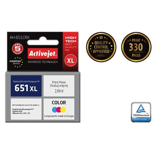 Original Ink Cartridge Activejet AH-651CRX Cyan/Magenta/Yellow - Оригинални Касети с Мастило<<<Електроника Периферни и