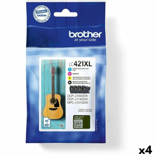 Original Ink Cartridge Brother LC421XL Black/Cyan/Magenta/Yellow (4 Units) - Електроника Периферни и резервни