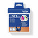 Original Ink Cartridge Brother LC521VAL Yellow (4 Units) - Електроника Периферни и резервни части<<<Компютри|
