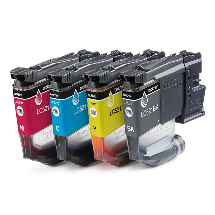 Original Ink Cartridge Brother LC521VAL Yellow (4 Units) - Електроника Периферни и резервни части<<<Компютри|