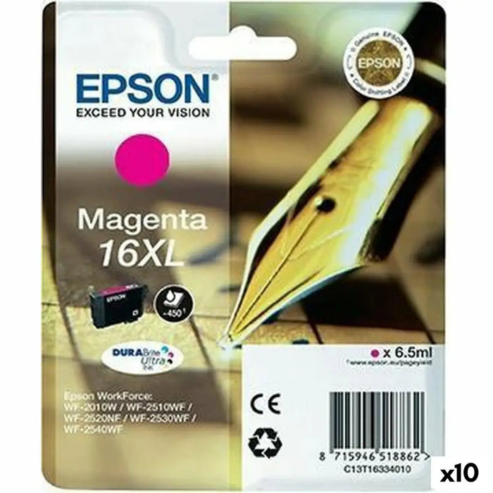 Original Ink Cartridge Epson DURABRITE ULTRA INK - Nº16XL Magenta (10 Units) - Електроника Периферни и резервни