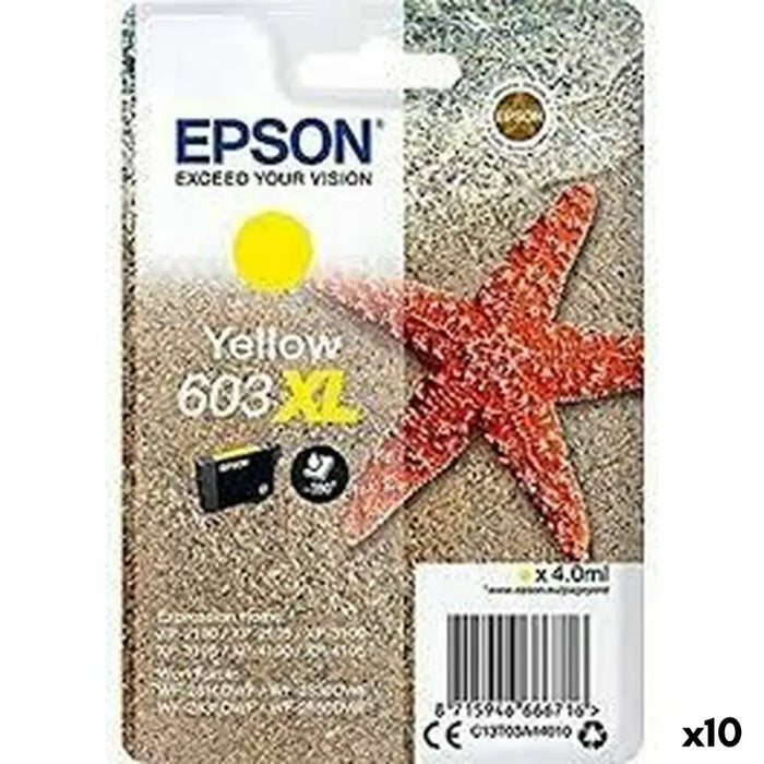 Original Ink Cartridge Epson XP-2100 3100 4100 WF-2830DWF 2850DWF Yellow (10 Units) - Електроника Периферни и резервни