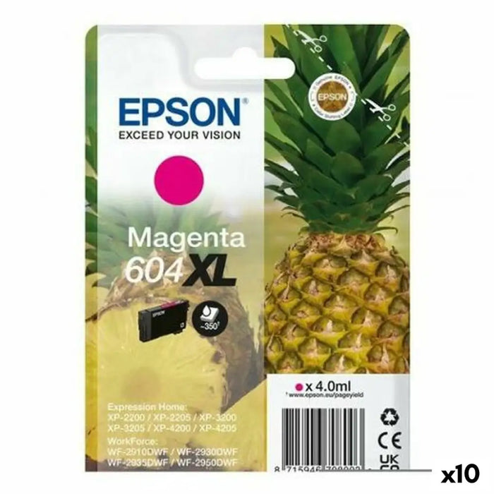 Original Ink Cartridge Epson XP-2200 WF-2910DWF 604XL Magenta (10 Units) - Електроника Периферни и резервни
