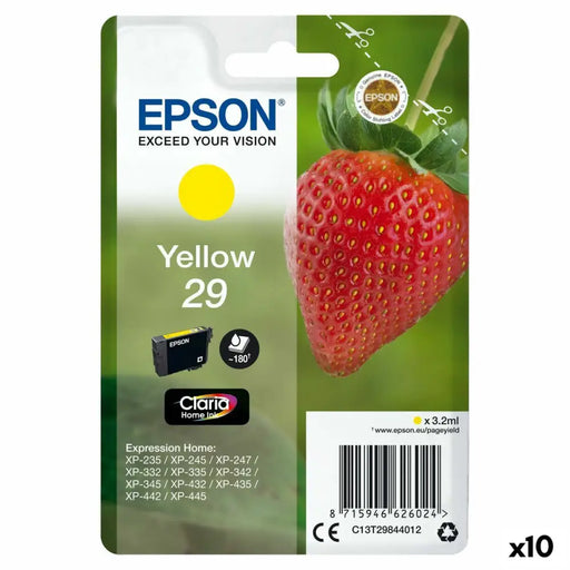 Original Ink Cartridge Epson XP 235 332 335 432 435 Yellow (10 Units) - Електроника Периферни и резервни