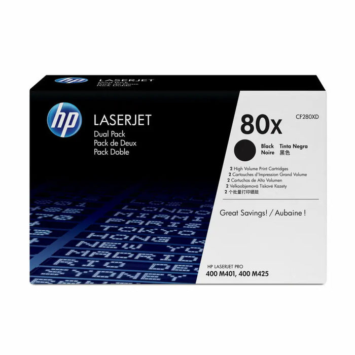 Original Ink Cartridge HP 80X Black (2 Units) - Електроника Периферни и резервни части<<<Компютри|